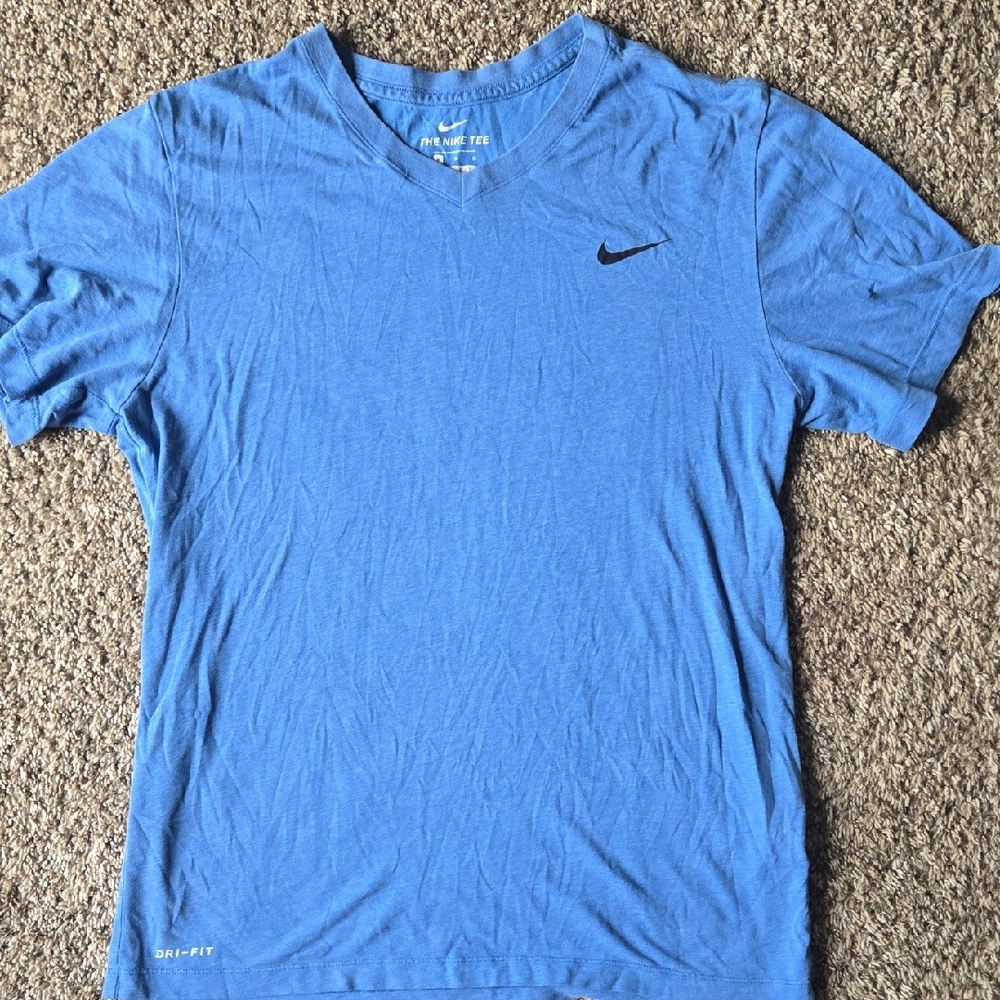 Nike Men's Short Sleeve Blue Tee